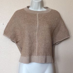Rachel Zoe Box Style Crop Sweater Tan SZ Small